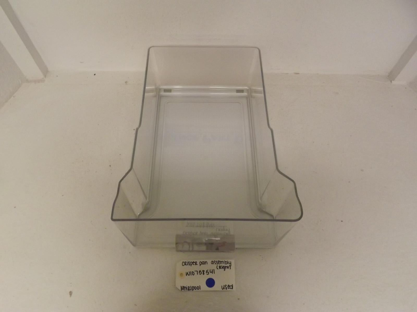 Whirlpool Refrigerator W10758541 Crisper Pan Assembly (Right) Used Whirlpool Refrigerator W10758541 Crisper Pan Assembly (Right) Used